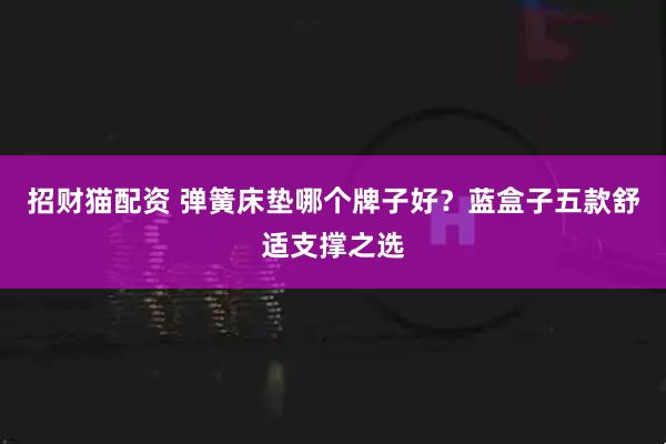 招财猫配资 弹簧床垫哪个牌子好？蓝盒子五款舒适支撑之选
