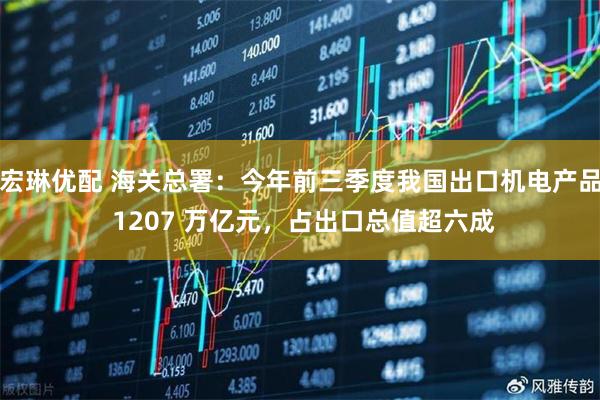 宏琳优配 海关总署:今年前三季度我国出口机电产品 1207 万亿元,占出口总值超六成